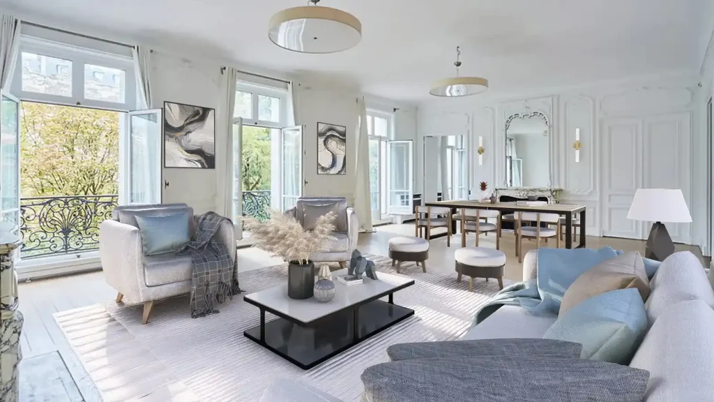 salon lumineux et moderne